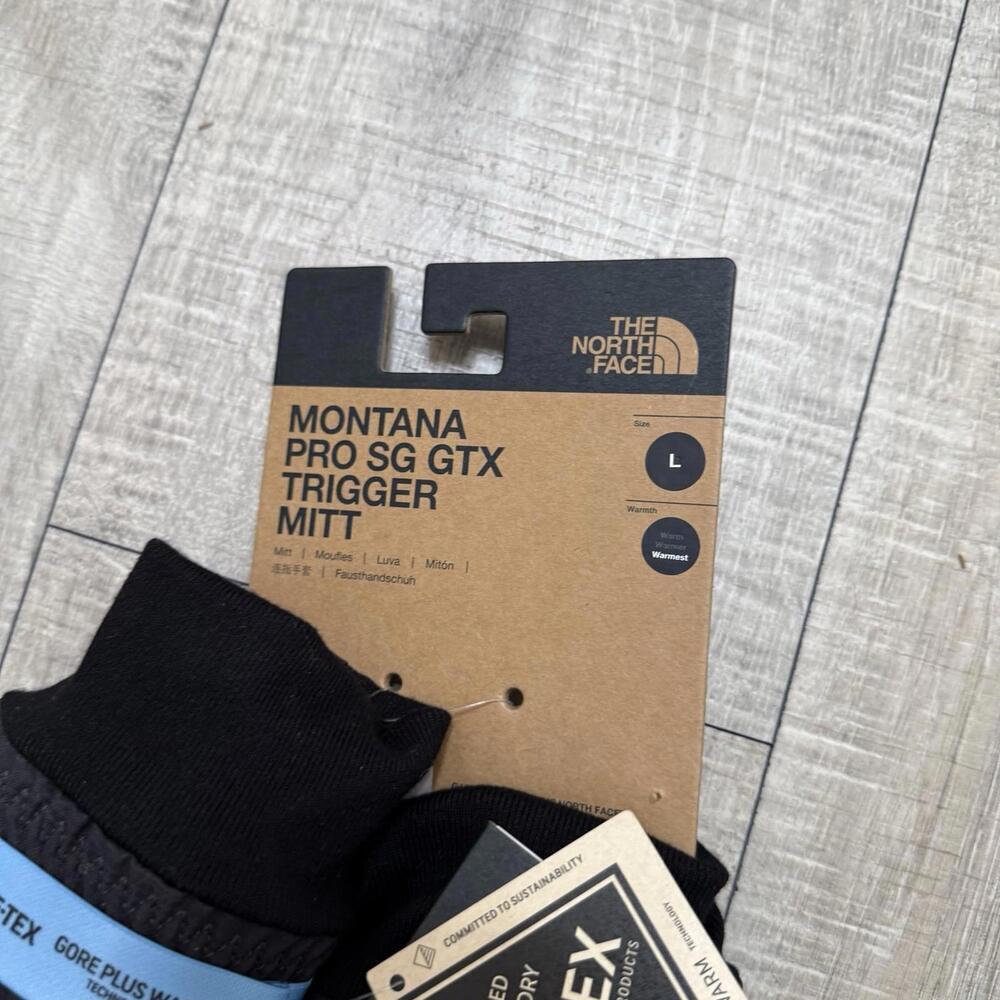 The North Face Montana Pro SG GTX Trigger Mitt Black Ski Snow Size Large - Picture 2 of 5